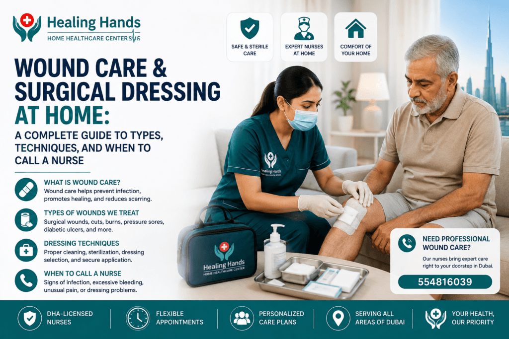 Wound Care & Surgical Dressing at Home: A Complete Guide to Types Techniques, and When to Call a Nurse 32 hero pic